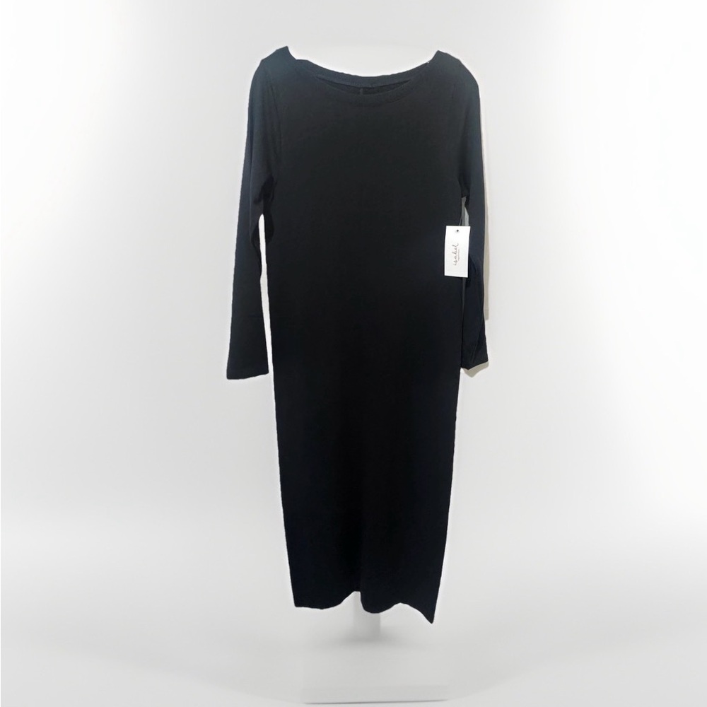 Isabel Maternity By Ingrid Isabel Black dress long sleeve Size L NWT!